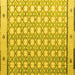 Square Machine Washable Abstract Yellow Modern Rug, wshabs4448yw