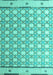 Machine Washable Abstract Turquoise Modern Area Rugs, wshabs4448turq