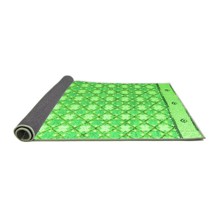 Sideview of Abstract Green Modern Rug, abs4448grn