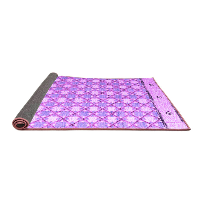 Sideview of Abstract Purple Modern Rug, abs4448pur