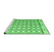 Sideview of Machine Washable Abstract Emerald Green Modern Area Rugs, wshabs4448emgrn