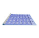 Sideview of Machine Washable Abstract Blue Modern Rug, wshabs4448blu