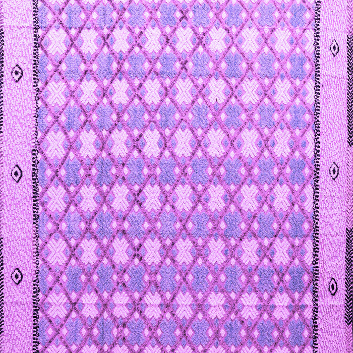 Square Machine Washable Abstract Purple Modern Area Rugs, wshabs4448pur