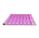 Sideview of Machine Washable Abstract Pink Modern Rug, wshabs4448pnk