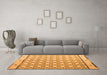 Machine Washable Abstract Orange Modern Area Rugs in a Living Room, wshabs4448org