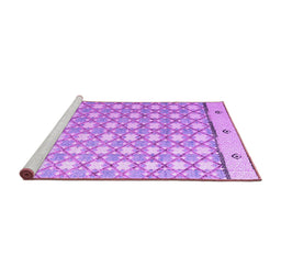 Sideview of Machine Washable Abstract Purple Modern Area Rugs, wshabs4448pur