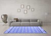 Machine Washable Abstract Blue Modern Rug, wshabs4448blu