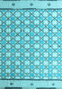 Abstract Light Blue Modern Rug, abs4448lblu