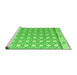 Sideview of Machine Washable Abstract Green Modern Area Rugs, wshabs4448grn