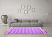 Machine Washable Abstract Purple Modern Area Rugs in a Living Room, wshabs4448pur