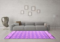 Machine Washable Abstract Purple Modern Rug, wshabs4448pur