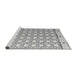 Sideview of Machine Washable Abstract Gray Modern Rug, wshabs4448gry