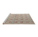 Sideview of Machine Washable Abstract Tan Brown Rug, wshabs4449