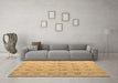 Machine Washable Abstract Brown Modern Rug in a Living Room,, wshabs4449brn