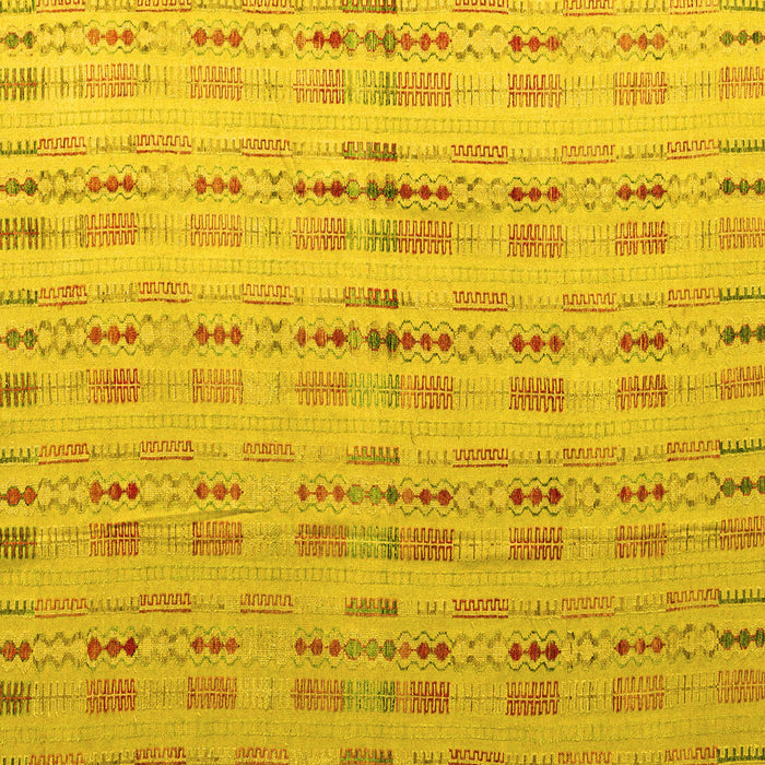 Square Machine Washable Abstract Yellow Modern Rug, wshabs4449yw