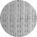 Round Machine Washable Abstract Gray Modern Rug, wshabs4449gry