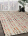 Abstract Tan Brown Modern Rug in Family Room, abs4449