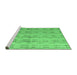 Sideview of Machine Washable Abstract Emerald Green Modern Area Rugs, wshabs4449emgrn