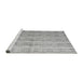 Sideview of Machine Washable Abstract Gray Modern Rug, wshabs4449gry