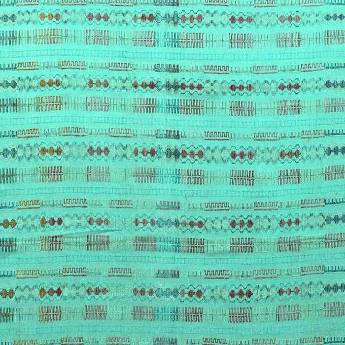 Square Abstract Turquoise Modern Rug, abs4449turq