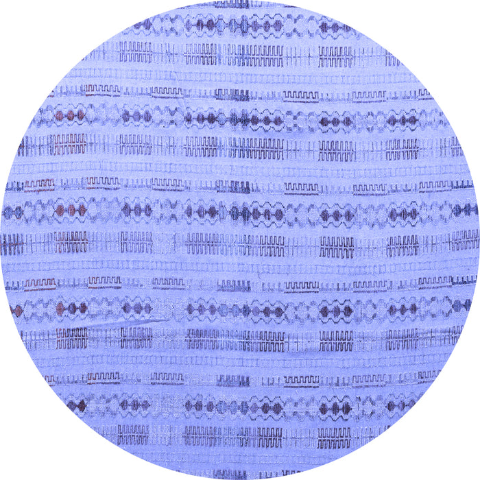 Round Machine Washable Abstract Blue Modern Rug, wshabs4449blu