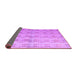 Sideview of Abstract Purple Modern Rug, abs4449pur