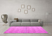 Machine Washable Abstract Pink Modern Rug in a Living Room, wshabs4449pnk