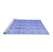 Sideview of Machine Washable Abstract Blue Modern Rug, wshabs4449blu