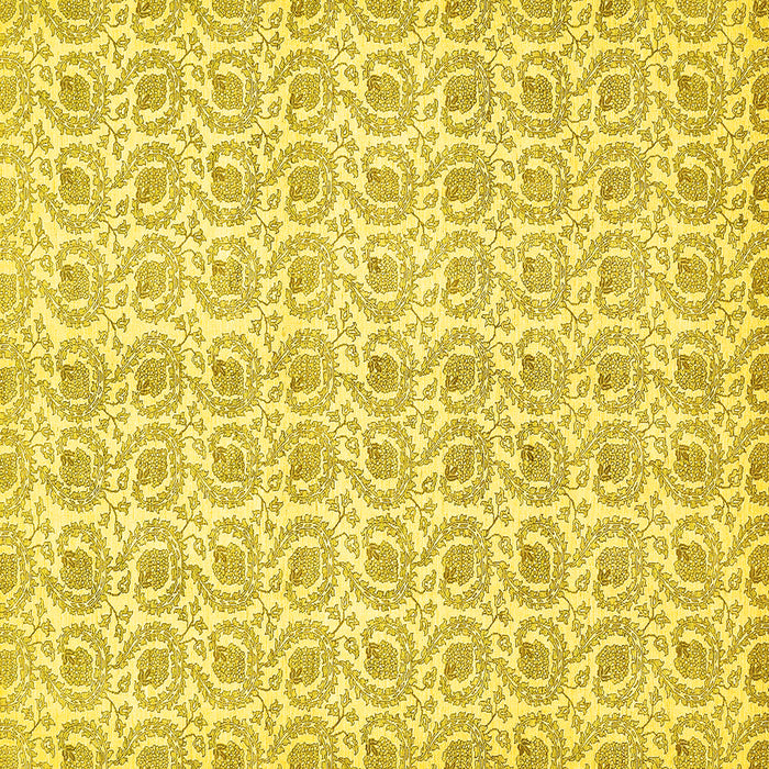 Square Machine Washable Abstract Yellow Modern Rug, wshabs444yw