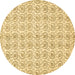 Round Machine Washable Abstract Brown Modern Rug, wshabs444brn