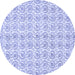 Round Machine Washable Abstract Blue Modern Rug, wshabs444blu