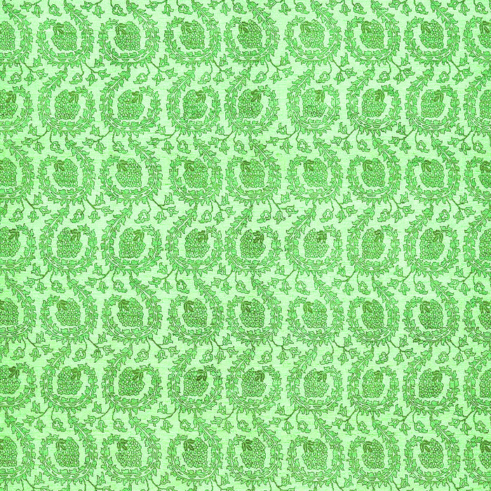 Machine Washable Abstract Green Modern Area Rugs, wshabs444grn