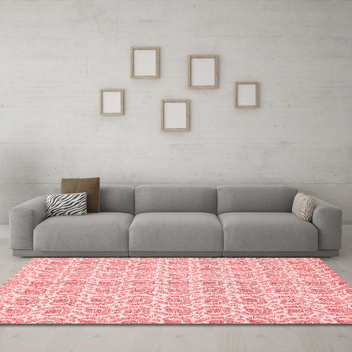 Modern Red Washable Rugs