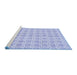 Sideview of Machine Washable Abstract Blue Modern Rug, wshabs444blu