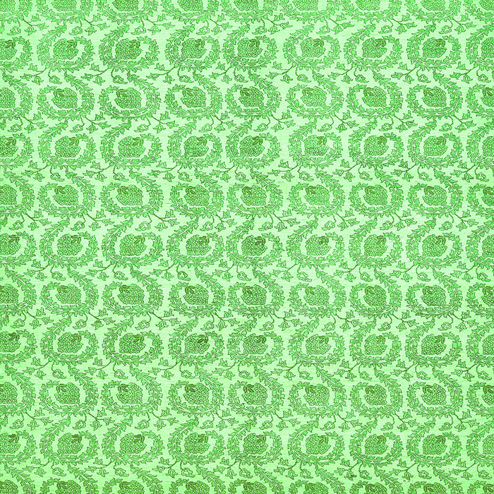 Square Machine Washable Abstract Green Modern Area Rugs, wshabs444grn