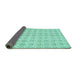 Sideview of Abstract Turquoise Modern Rug, abs444turq