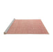 Sideview of Machine Washable Abstract Light Salmon Pink Rug, wshabs4450