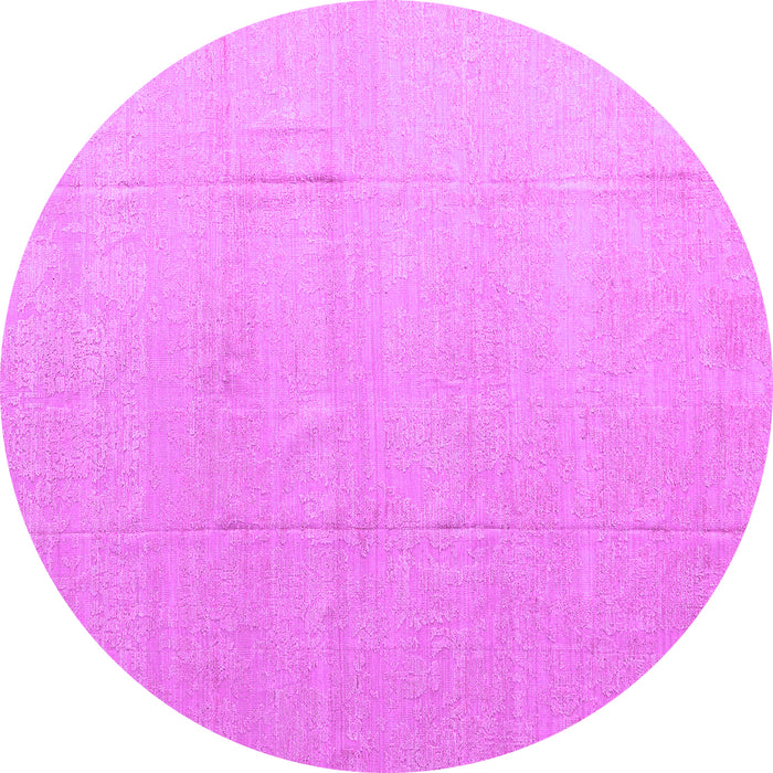 Round Abstract Purple Modern Rug, abs4450pur