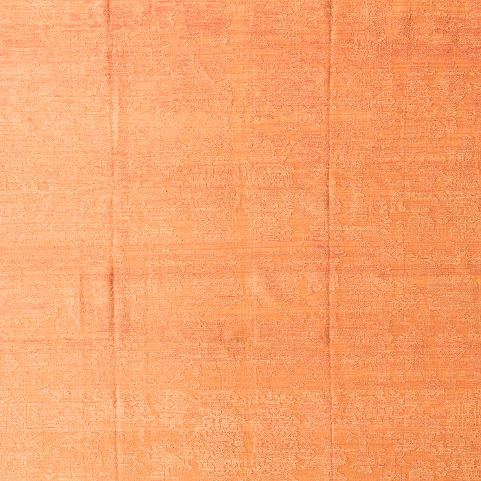 Square Machine Washable Abstract Orange Modern Area Rugs, wshabs4450org