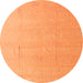 Round Abstract Orange Modern Rug, abs4450org