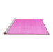 Sideview of Machine Washable Abstract Pink Modern Rug, wshabs4450pnk