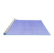 Sideview of Machine Washable Abstract Blue Modern Rug, wshabs4450blu