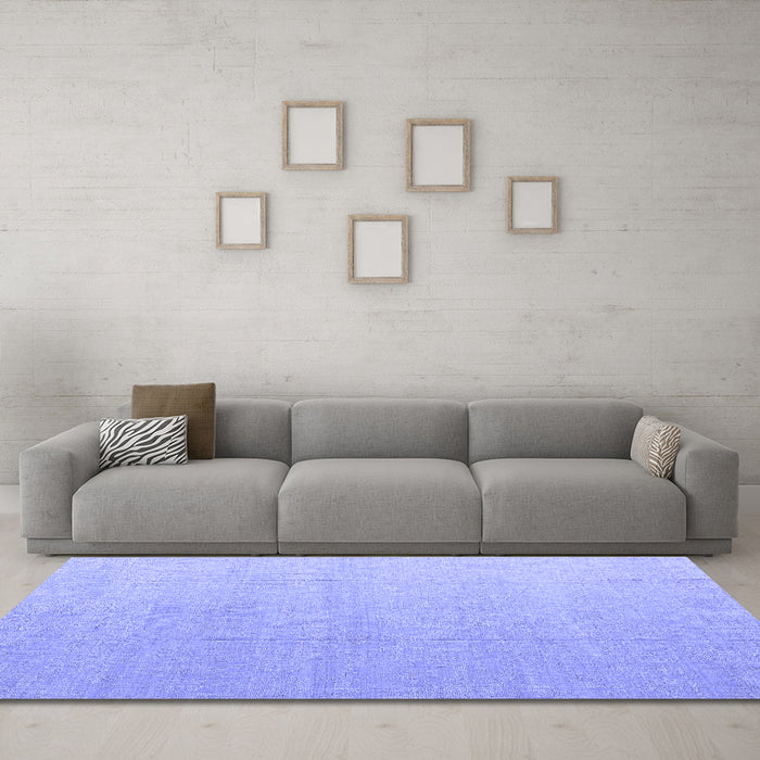Machine Washable Abstract Blue Modern Rug in a Living Room, wshabs4450blu