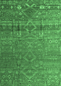 Abstract Emerald Green Modern Rug, abs4451emgrn