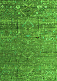 Abstract Green Modern Rug, abs4451grn