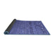 Sideview of Abstract Blue Modern Rug, abs4451blu