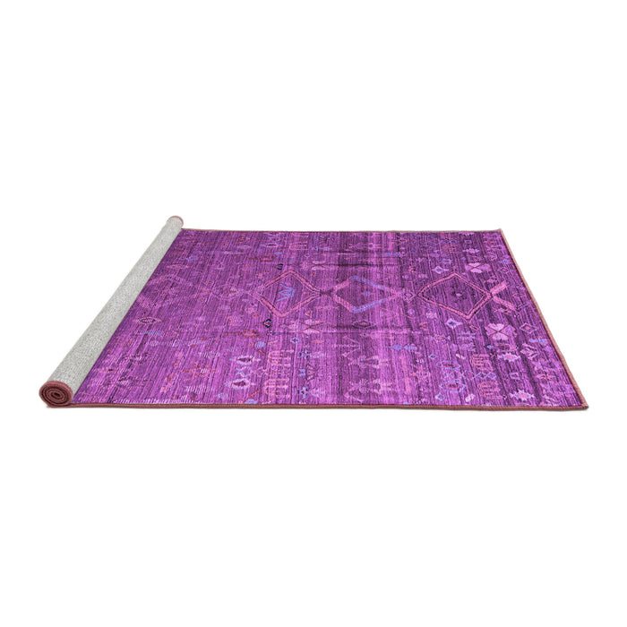 Sideview of Machine Washable Abstract Purple Modern Area Rugs, wshabs4451pur