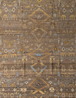 Abstract Reddish Brown Modern Rug, abs4451