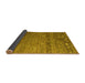 Sideview of Abstract Yellow Modern Rug, abs4451yw