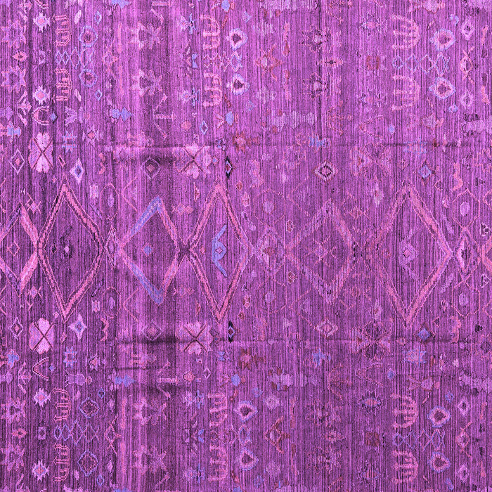 Square Machine Washable Abstract Purple Modern Area Rugs, wshabs4451pur